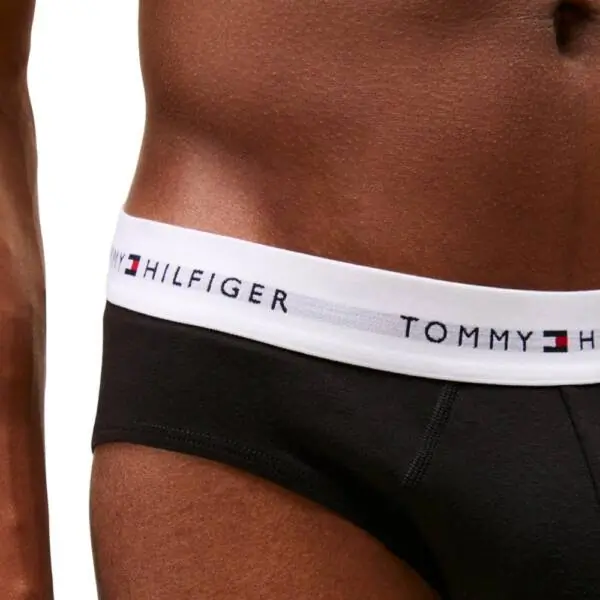 Tommy Hilfiger - Ανδρικά Σλιπ 3Pack Signature Logo Waistband Briefs UM0UM03471-0XK Μαύρο UM0UM03471-0XK