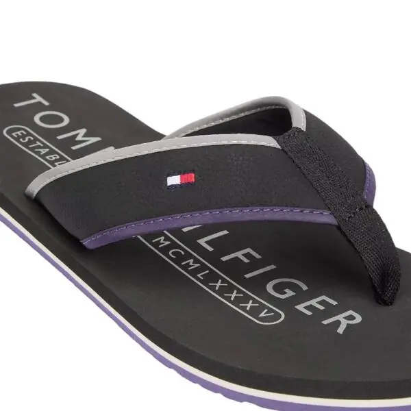 Tommy Hilfiger - Ανδρικές Σαγιονάρες Tumble Beach Sandal FM0FM05710-BDS Μαύρο FM0FM05710-BDS
