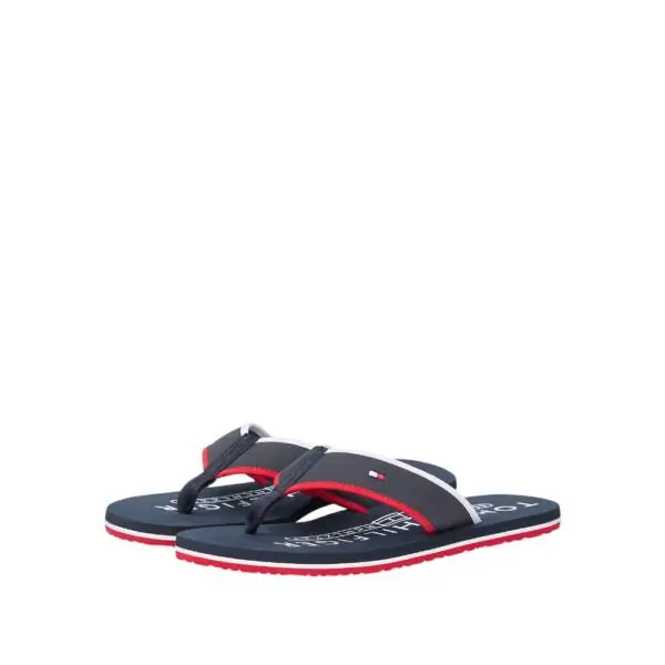 Tommy Hilfiger - Ανδρικές Σαγιονάρες Tumble Beach Sandal FM0FM05710-DW5 Μπλε Σκούρο FM0FM05710-DW5