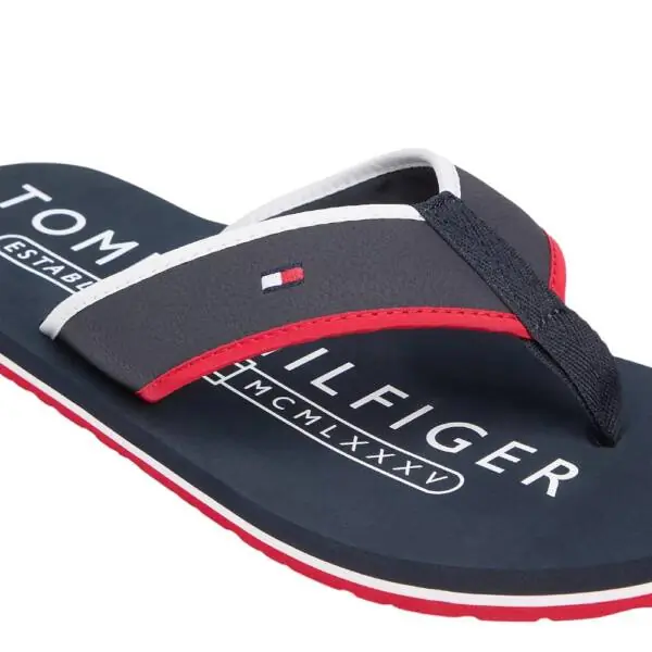 Tommy Hilfiger - Ανδρικές Σαγιονάρες Tumble Beach Sandal FM0FM05710-DW5 Μπλε Σκούρο FM0FM05710-DW5