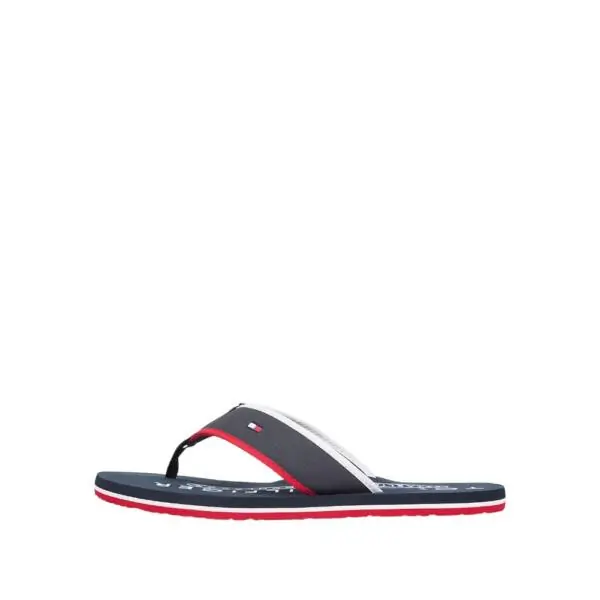 Tommy Hilfiger - Ανδρικές Σαγιονάρες Tumble Beach Sandal FM0FM05710-DW5 Μπλε Σκούρο FM0FM05710-DW5
