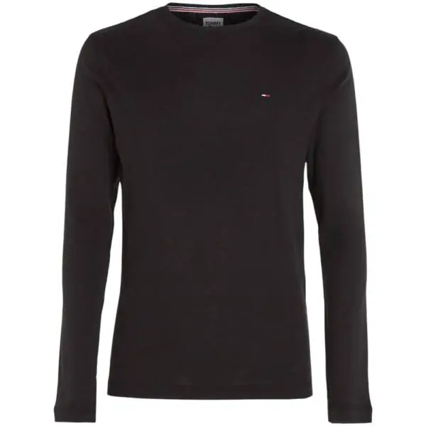 Tommy Hilfiger - Ανδρικό T-shirt Tjm Original Rib Longsleeve Slim Fit DM0DM04409-078 Μαύρο DM0DM04409-078