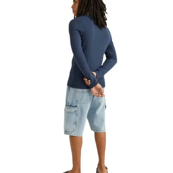 Tommy Hilfiger - Ανδρικό T-shirt Tjm Original Rib Longsleeve Slim Fit DM0DM04409-002 Μπλε Σκούρο DM0DM04409-002