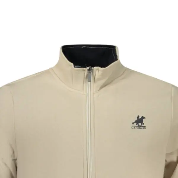 U.S.Grand Polo - Ανδρική Ζακέτα με Φερμουάρ Fossile AU02821-A0952 Μπεζ AU02821-A0952