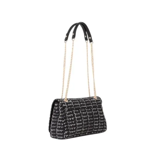 Valentino Bags - Γυναικεία Τσάντα Ώμου Tweed VBS9JP02-001 Μαύρο VBS9JP02-001