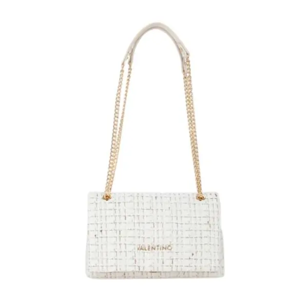 Valentino Bags - Γυναικεία Τσάντα Ώμου Tweed VBS9JP02-L05 Λευκό