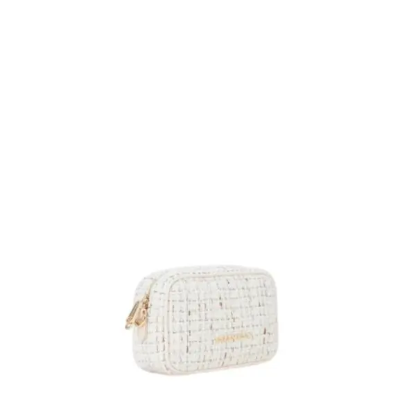 Valentino Bags - Γυναικεία Τσάντα Ώμου Tweed VBS9JP51-L05 Λευκό VBS9JP51-L05