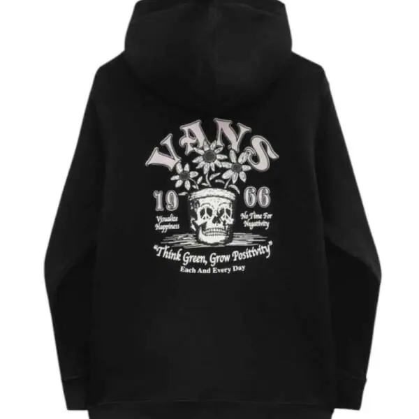 Vans - Ανδρικό Φούτερ Με Κουκούλα Peace Head VN000AEY-BLK Μαύρο VN000AEY-BLK