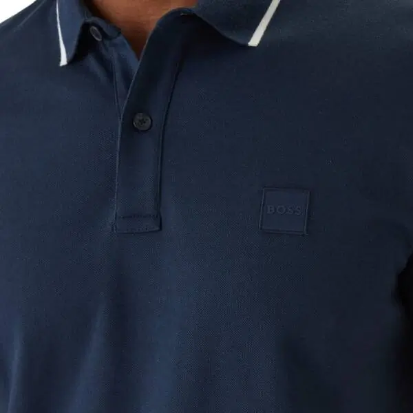 Boss - Ανδρικό Polo T-shirt Passertrip Slim Fit 50507699-464 Μπλε 50507699-464