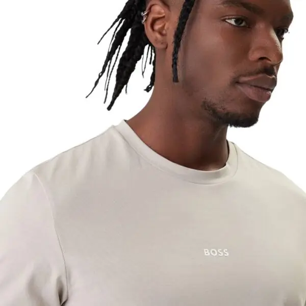 Boss - Ανδρικό T-shirt Tchup Relaxed Fit 50473278-070 Μπεζ 50473278-070