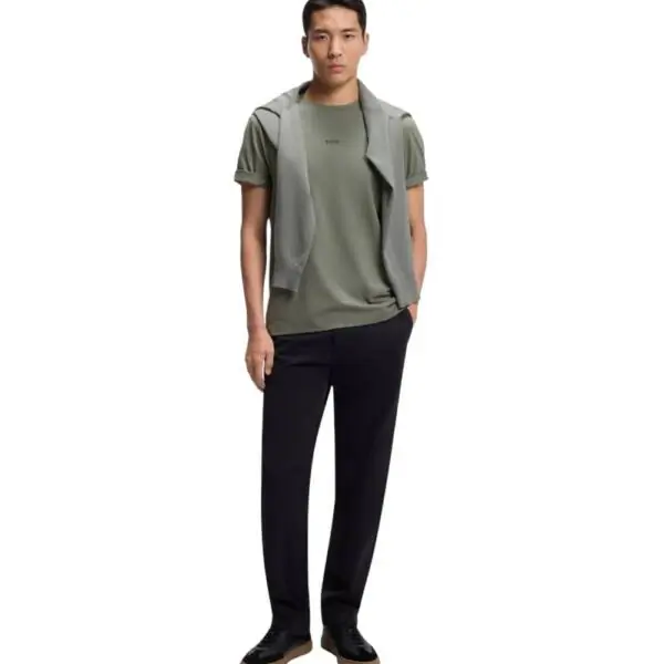 Boss - Ανδρικό T-shirt Tchup Relaxed Fit 50473278-077 Πράσινο Σκούρο 50473278-077