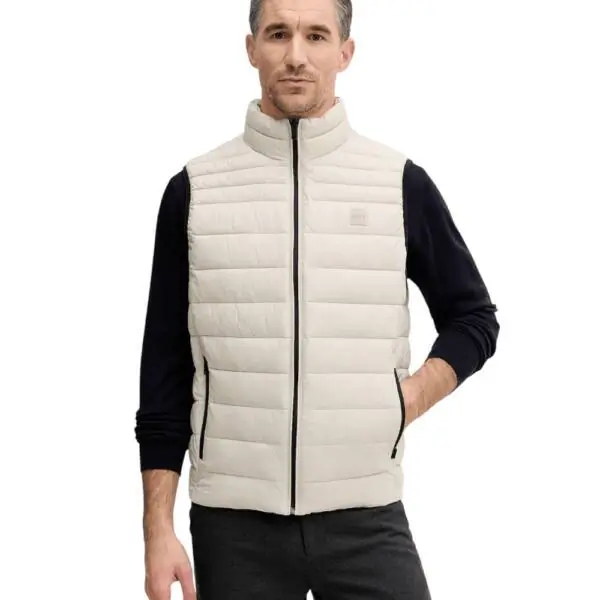 Boss - Ανδρικό Αμάνικο Μπουφάν Odeno 50549243-070 Μπεζ