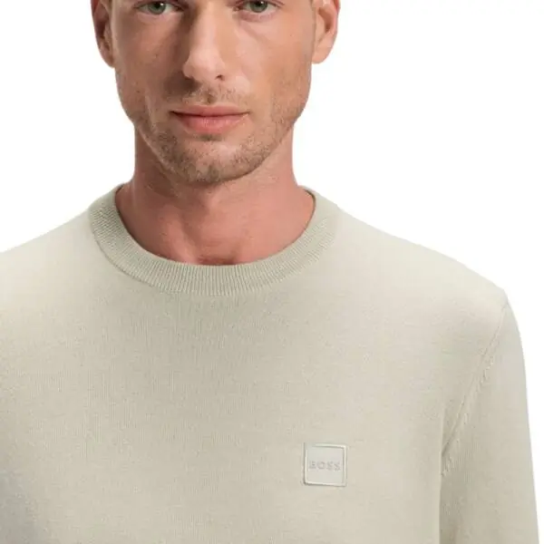 Boss - Ανδρικό Πουλόβερ Kanovanos 50527583-070 Μπεζ 50527583-070