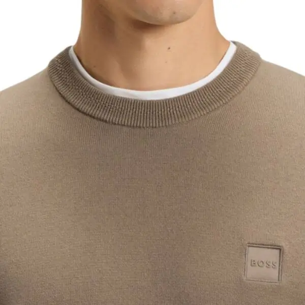 Boss - Ανδρικό Πουλόβερ Kanovanos 50527583-346 Καφέ Ανοιχτό 50527583-346