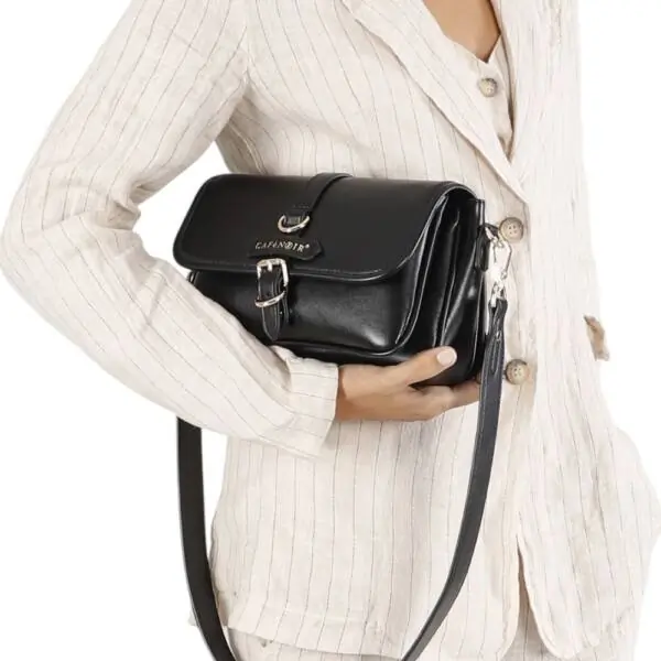 CafeNoir - Γυναικεία Τσάντα Ώμου MD0811-001 Μαύρο MD0811-001