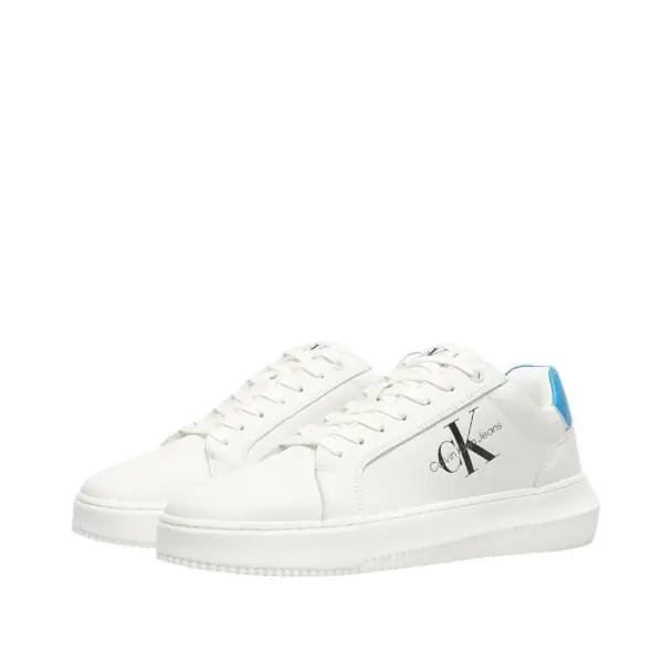 Calvin Klein - Cupsole Mono Lth Ανδρικά Chunky Sneakers YM0YM00681-0LI Λευκό YM0YM00681-0LI