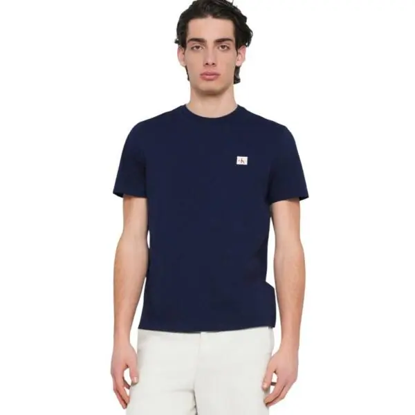 Calvin Klein - Ανδρικό T-shirt Cotton Badge Regular Fit LV04RC272G-WFW Μπλε Σκούρο