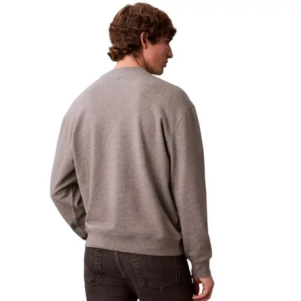 Calvin Klein - Ανδρικό Φούτερ Hoodie 350Terry Monologo Loose Fit LV04RD242G-P7E Γκρι LV04RD242G-P7E