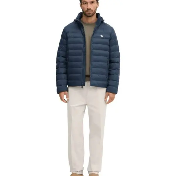 Calvin Klein - Ανδρικό Χειμωνιάτικο Μπουφάν LV04RC511G-CEF Μπλε Ναυτικό LV04RC511G-CEF
