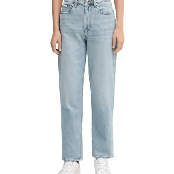 Calvin Klein - Γυναικείο Παντελόνι Jean High Rise Taper LV047E732G-3UN Μπλε Ανοιχτό