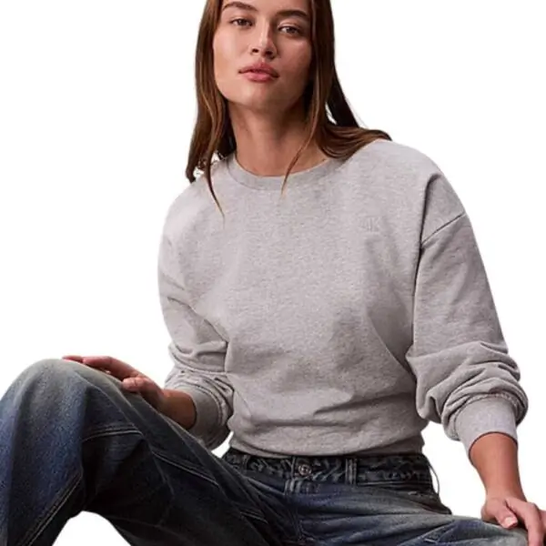 Calvin Klein - Γυναικείο Φούτερ Cotton Terry LV047B236G-P77 Γκρι LV047B236G-P77
