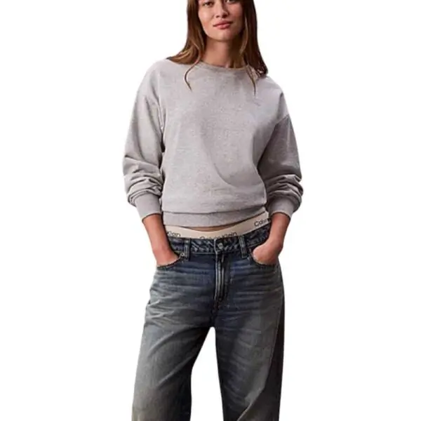 Calvin Klein - Γυναικείο Φούτερ Cotton Terry LV047B236G-P77 Γκρι LV047B236G-P77