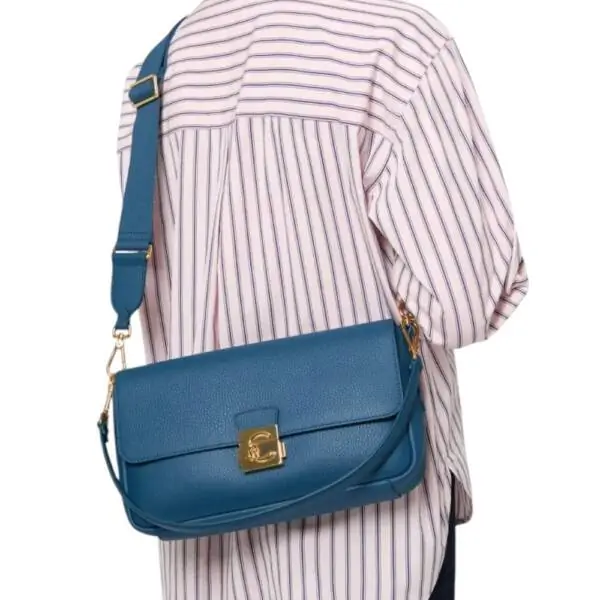 Coccinelle - Γυναικεία τσάντα C-Me Lock Large E1U4K120101-B27 Σκούρο Μπλε E1U4K120101-B27