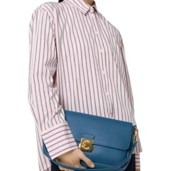 Coccinelle - Γυναικεία τσάντα C-Me Lock Large E1U4K120101-B27 Σκούρο Μπλε E1U4K120101-B27