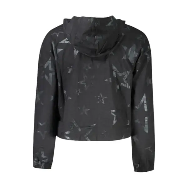 Converse - Παιδικό Μακρυμάνικο Crop Top T-Shirt Με Κουκούλα 4CC282-023 Μαύρο 4CC282-023