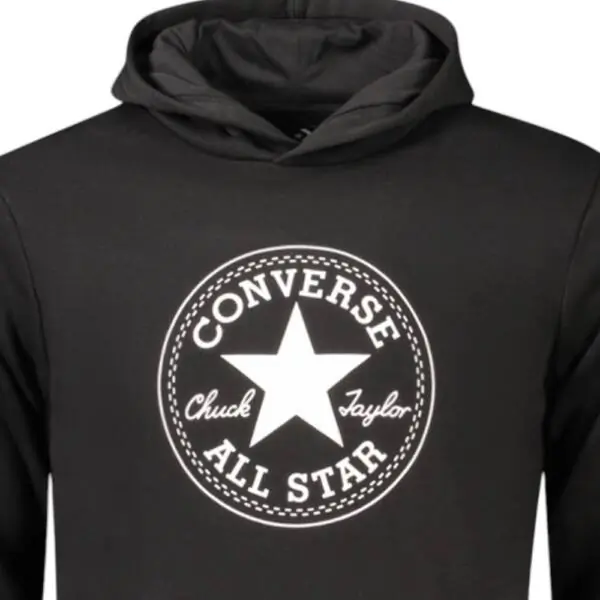 Converse - Παιδικό Φούτερ Fleece Με Κουκούλα 9CC858-023 Μαύρο 9CC858-023