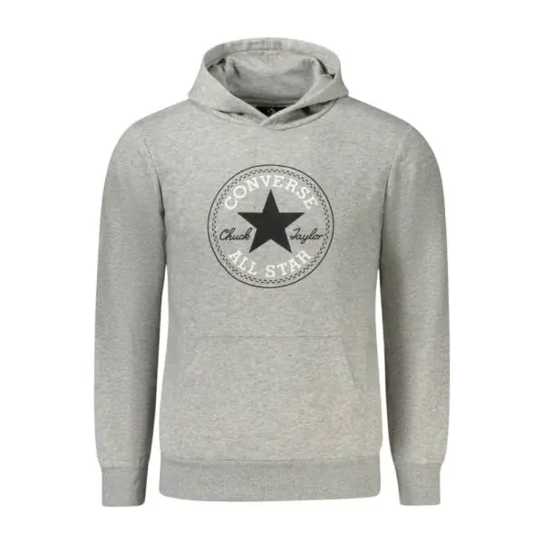 Converse - Παιδικό Φούτερ Fleece Με Κουκούλα 9CC858-042 Γκρι