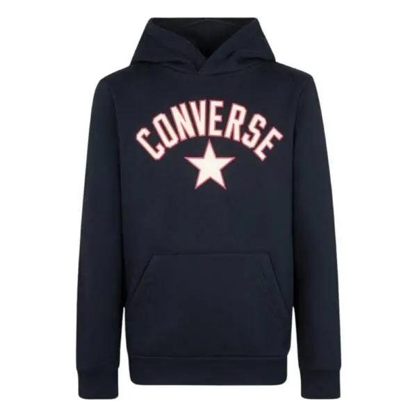 Converse - Παιδικό Φούτερ Unisex Long Sleeve Fleece 9CG176-023 Μαύρο