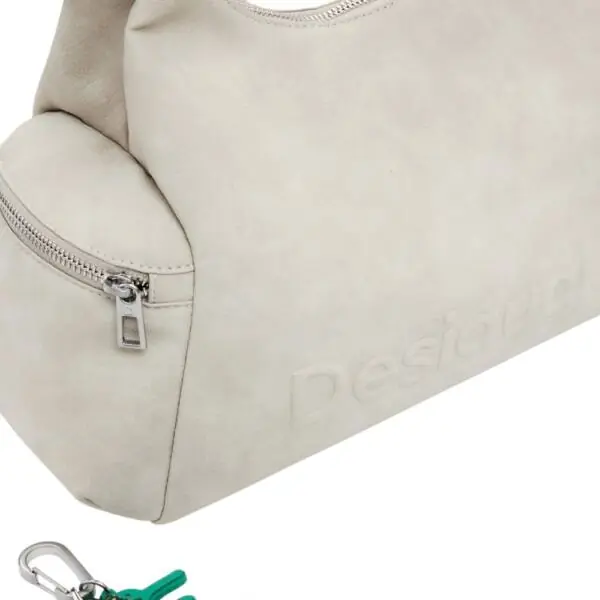 Desigual - Γυναικεία Τσάντα Ώμου Half Logo Montville 25WAXPB0-6006 Μπεζ 25WAXPB0-6006