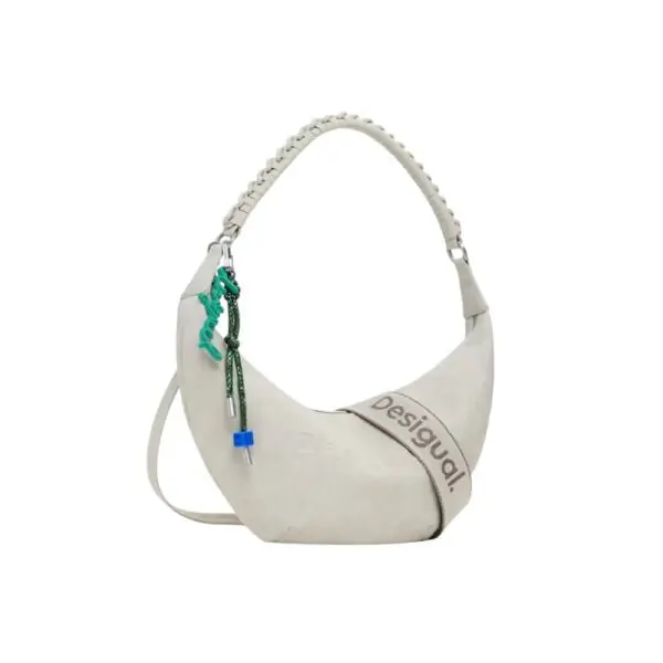 Desigual - Γυναικεία Τσάντα Ώμου Half Logo Zante 25WAXPB3-6006 Μπεζ 25WAXPB3-6006