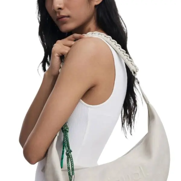 Desigual - Γυναικεία Τσάντα Ώμου Half Logo Zante 25WAXPB3-6006 Μπεζ 25WAXPB3-6006