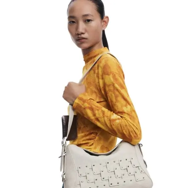 Desigual - Γυναικεία Τσάντα Ώμου New Patch 2 Piedra 25WAXPBR-6006 Μπεζ 25WAXPBR-6006