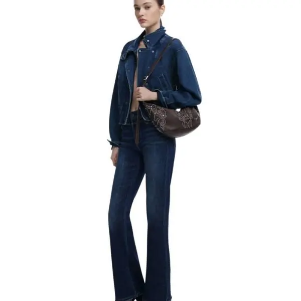 Desigual - Γυναικεία Τσάντα Ώμου Poker Face Munste 25WAXP33-6009 Καφέ 25WAXP33-6009