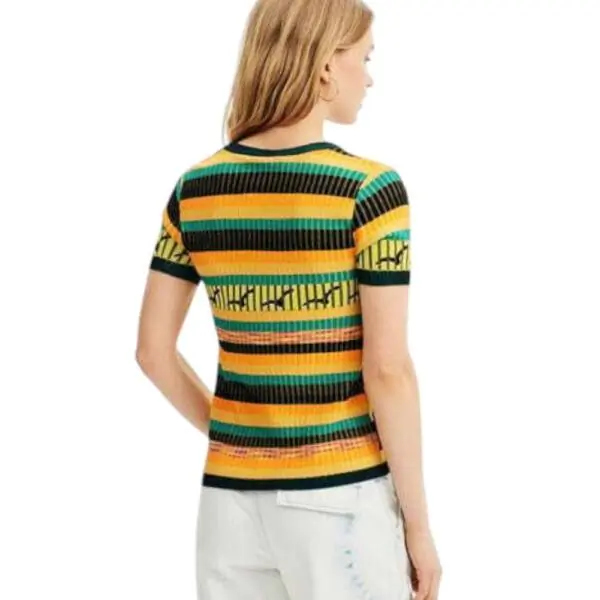 Desigual - Γυναικείο Κοντομάνικο Πουλόβερ Knit Landscape 23SWTKAE-8018 Κίτρινο 23SWTKAE-8018