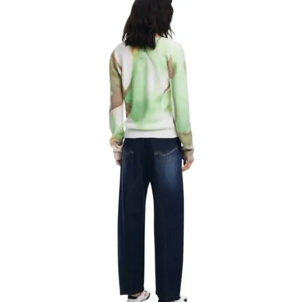 Desigual - Γυναικείο Μακρυμάνικο Πουλόβερ V-Neck Soft Textured 25WWJF13-4146 Πράσινο 25WWJF13-4146