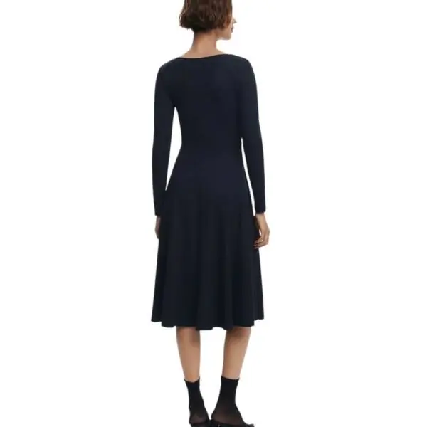 Desigual - Γυναικείο Φόρεμα Flared Lily Print Midi 25WWVK29-2000 Μαύρο 25WWVK29-2000