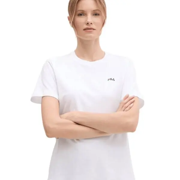 Fila - Γυναικείο Αθλητικό Κοντομάνικο T-shirt Lignano FAW1053-10001 Λευκό
