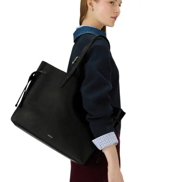 Furla - Γυναικεία Δερμάτινη Τσάντα Ώμου Ava Tote L WB02001-BX4329-3924S Μαύρο WB02001-BX4329-3924S