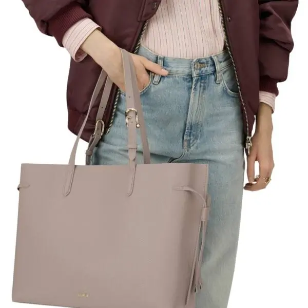 Furla - Γυναικεία Δερμάτινη Τσάντα Ώμου Ava Tote L WB02001-BX4329-4621S Μπεζ WB02001-BX4329-4621S