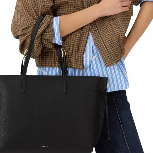 Furla - Γυναικεία Δερμάτινη Τσάντα Ώμου Ava Tote L WB02059-BX4329-3924S Μαύρο WB02059-BX4329-3924S