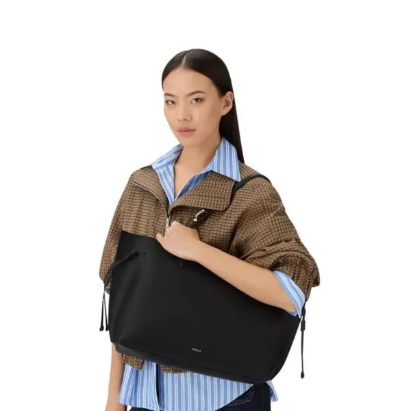 Furla - Γυναικεία Δερμάτινη Τσάντα Ώμου Ava Tote L WB02059-BX4329-3924S Μαύρο WB02059-BX4329-3924S