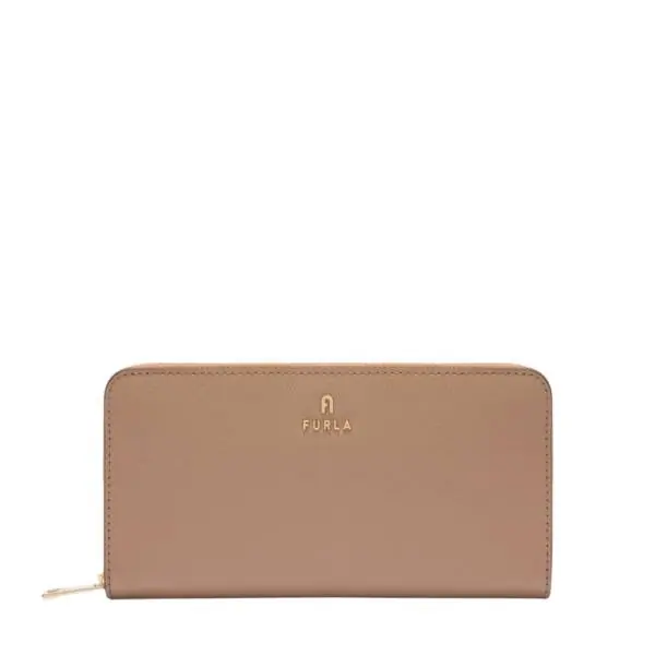 Furla - Γυναικείο Δερμάτινο Πορτοφόλι Camelia Zip Around XL WP00322-ARE000-1257S Μπεζ