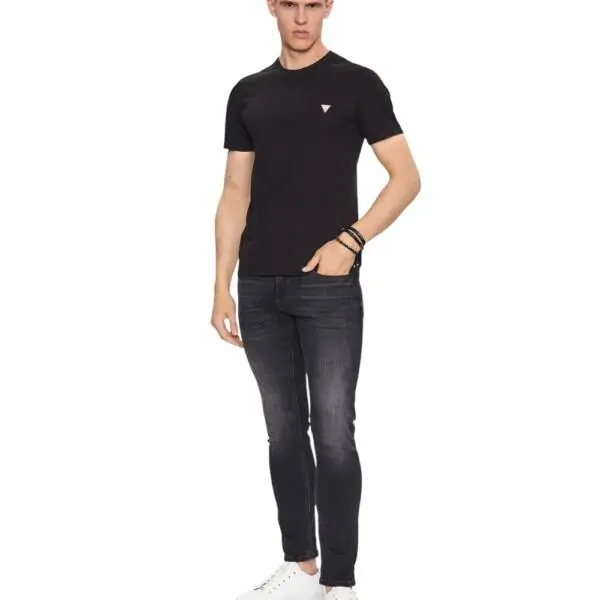 Guess - Ανδρικό T-shirt Cn Ss Core Tee Slim Fit M2YI36I3Z14-JBLK Μαύρο M2YI36I3Z14-JBLK