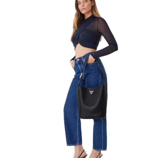 Guess - Γυναικεία Τσάντα Ώμου/Χειρός Meridian II HWBG6974040-BLA Μαύρο HWBG6974040-BLA