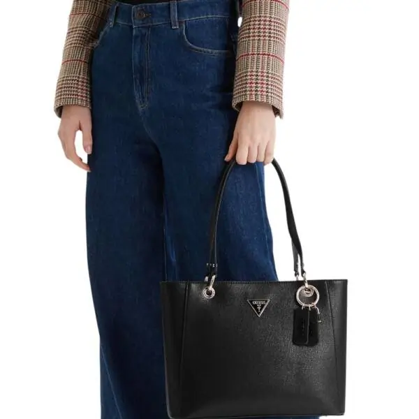 Guess - Γυναικεία Τσάντα Ώμου/Χειρός Noelle II HWZG9672250-BLA Μαύρο HWZG9672250-BLA