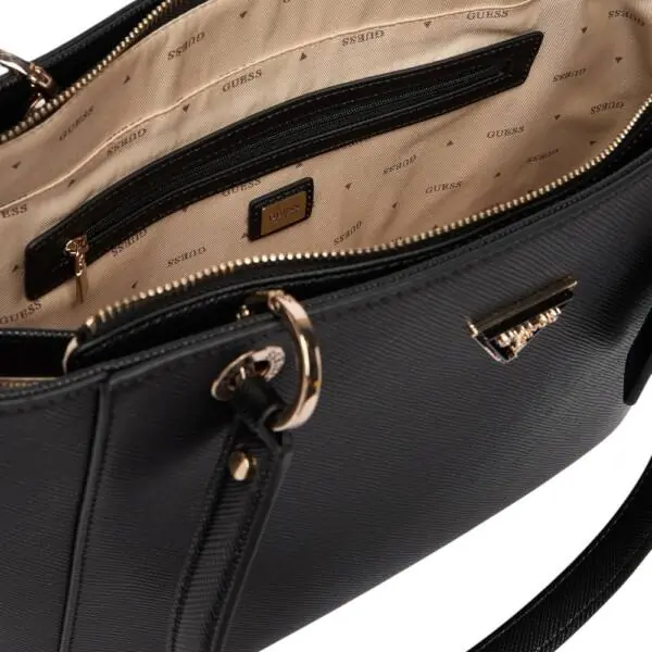 Guess - Γυναικεία Τσάντα Ώμου/Χειρός Noelle II HWZG9672250-BLA Μαύρο HWZG9672250-BLA